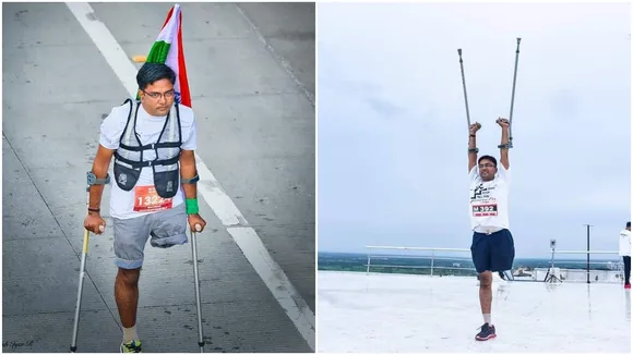 Physically disable participants, marathon, uday kumar, উদর কুমার,Trending, viral news, Top news, Bengali news, inspirational story, human interest news,