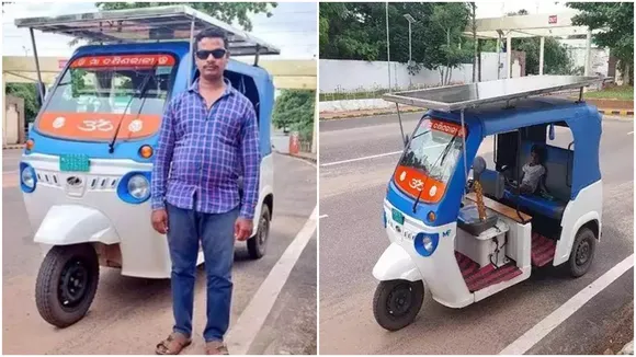 Layman Turns Electric Auto into Solar Powered three-wheeler