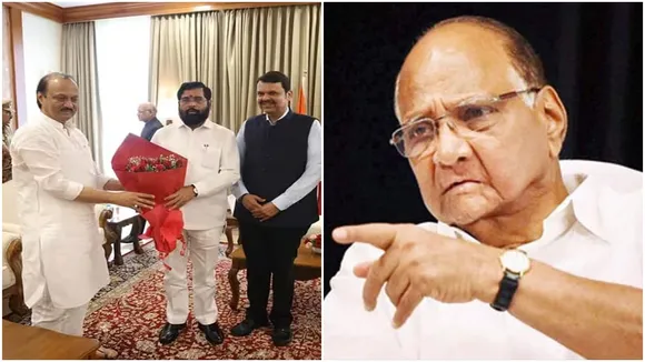 Oppn takes aim after Ajit Pawar rebels, অজিতের বিদ্রোহের পরই বিরোধীরা মুখর, BJP washing machine has resumed operations, ওয়াশিং মেশিন বিজেপি অপারেশন শুরু করেছে, Opposition leaders have hit out at the move, বিরোধীদের তোপের মুখে মহারাষ্ট্র সরকারের দল ভাঙানোর খেলা, induction of Ajit Pawar as Deputy CM was the beginning of the process of Eknath Shinde losing the CM's post, অজিতের অন্তর্ভুক্তি শিণ্ডের পদ খোয়ানোর শুরু