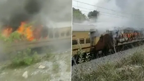 Falaknuma Express,Falaknuma Express Fire,Video,ট্রেন,ফলকনুমা এক্সপ্রেস,ভিডিয়ো,হায়দরাবাদ