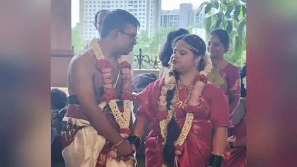 Down syndrome, Indian couple, wedding, celebration, Tamil, Maharashtrian, Pune, union, traditions, family, friends, three-day, customs, music, dance, feasting, down syndrome Indian couple wedding