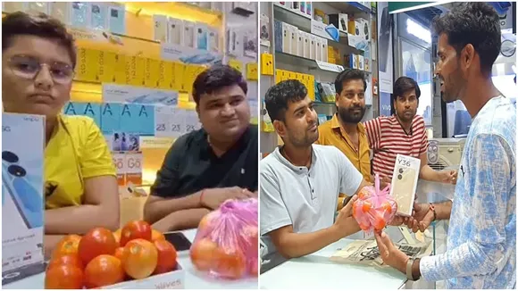 ashoknagar news, tomato free with phone, 2kg tomato free with smartphone, 2 kg tomato free with mobile in ashoknagar, ashoknagar shop free tomato scheme, free tomato with phone scheme ashoknagar, tomato price hike, tomato price today, tomato with phone scheme ashoknagar, mp news, shopkeeper gave unique, ashoknagar shopkeeper 2kg free tomato scheme, viral news