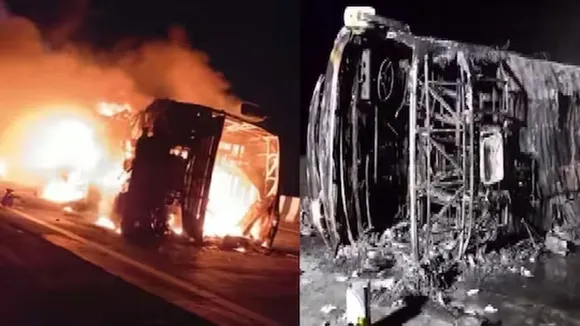 Maharashtra, bus catches fire, accident, Samruddhi Mahamarg Expressway, Yavatmal, Pune, 25 people burnt to death, Buldhana,