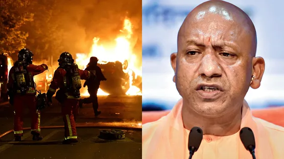 burning france yearning for yogi model up cm office , ফ্রান্সের বেলাগাম হিংসা থামাতে 'যোগী মডেল' কার্যকরের আকুতি! মুখ খুলল মুখ্যমন্ত্রীর দফতর
