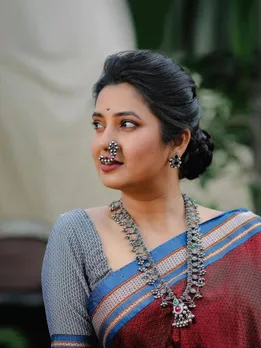প্রাজকতা মালি খুন শাড়ি
