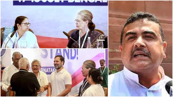 suvendu attacks left congress for attending same meeting with tmc in bengaluru