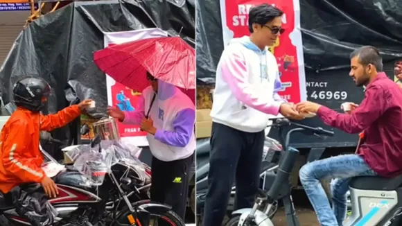 Influencer did noble initiative for Delivery Agents, noble initiative, Delivery Agents, Influencer, Influencer creates Relax Station for delivery agents, Relax Station for delivery agents, Relax Station, heavy rains , content creator, content creator Siddhesh Lokare, Influencer Siddhesh Lokare, Positive news, viral news, trending news, Delivery Agents news, Delivery boy news, Delivery man news