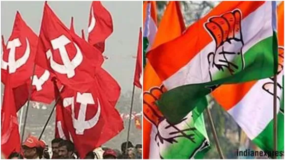 CPM and Congress flag