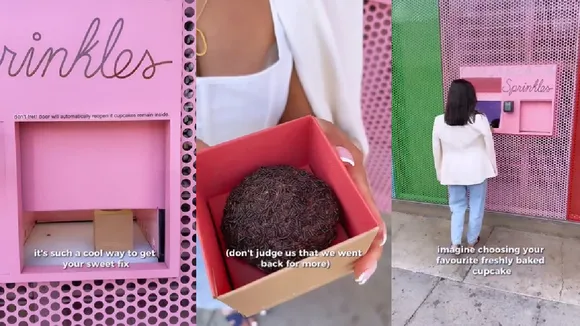 cupcake, cake, atm, ATM, ATM money, cupcake ATM, viral, viral video, bakery, Sprinkles bakery