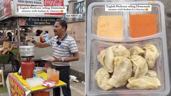 momos seller speaking english, english professor momos video, english professor selling momos, lucknow english professor selling momos, chatori gali lucknow english professor momos, momos seller english speaking video, weird news, latest news, trending news, ajabgajab, shocking news, latest news in hindi, weird news in hindi, ajabgajab, viral news, hatke news, amazing news