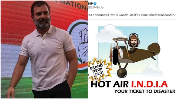 INDIA alliance, Congress, Rahul Gandhi, BJP cartoon of Rahul Gandhi, Rahul Gandhi PM candidate, BJP on Rahul Gandhi, NDA, INDIA, INDIA bloc, Narendra Modi, PM Modi