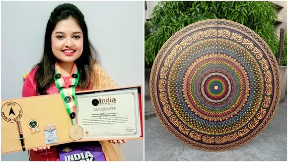Biggest Mandala art on a circular plywood sheet
