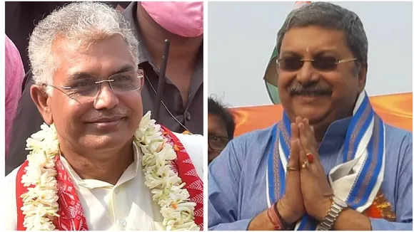 kalyan banerjee congratulates dilip ghosh for probable ministry berth at parliament , দেখেই মুখে হাসি, বিজেপি'র দিলীপকে হাত বাড়িয়ে কাছে টেনে নিলেন তৃণমূলে'র কল্যাণ! কী ব্যাপার?