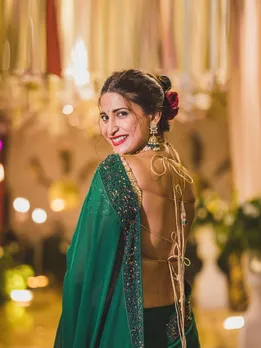 Aahana Kumra Green Saree