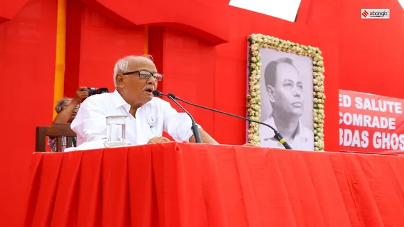 suci gs provash ghosh criticize cpim from brigade rally for doing alliance with isf , 'পীরকে ধর্মনিরপেক্ষ সাজিয়ে তাঁর হাত ধরেছে', ব্রিগেড থেকে CPIM-কে তুলোধনা SUCI-এর