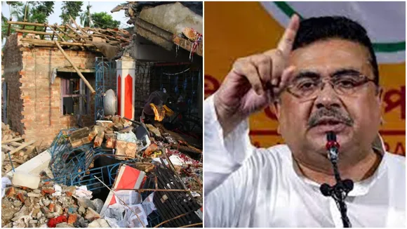 Suvendu Adhikaris comment on why the Dattapukur explosion happened , পুলিশ-তৃণমূল বিধায়কের তালোবাজির কারণেই দত্তপুকুরে বিস্ফোরণ, মারাত্মক অভিযোগ শুভেন্দুর