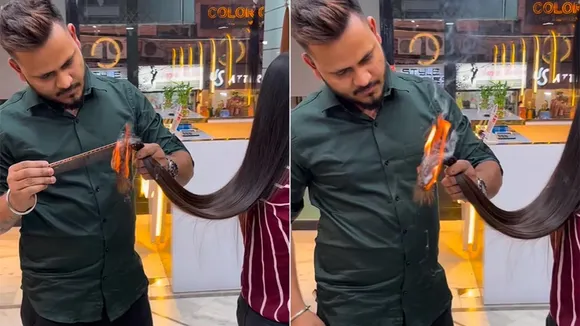 funny hair cutting video,delhi hair stylist burn girl hair,Hairstylist Using Fire To Cut Girl Hair,haircut at home,Haircut according face,Haircut according face shape,Haircut by Spoon,haircut for face,Haircut Funny Video,haircut for long hair,Haircut Goes WRONG,haircut in salon,haircut looks,hair burn hair styling,weird hair styling video,hair stylist video,hair cutting video,delhi hair cutting video,hair stylist viral video,weird news,latest news,trending news,ajabgajab,shocking news