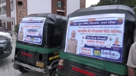 PM birthday, Surat, PM Modi birthday, Narendra Modi, PM birthday, Gujarat, auto driver discount pm birthday, PM Modi, PM Modi 73 birthday, PM Modi age, Purnesh Modi