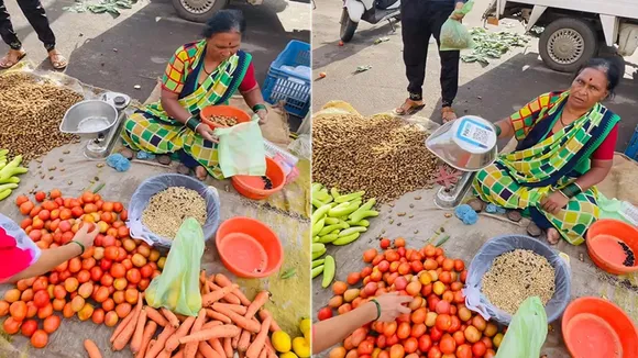 ugaad QR code for digital payments, digital payment, QR code, jugaad QR code, Vegetable vendor, Vegetable Selling Lady QR code Jugaad, Jugaad For Digital Payment, QR code Jugaad, Vegetable Selling Lady, Vegetable seller, viral news, trending news,