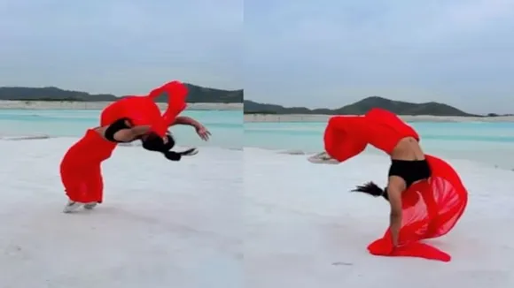 Women in sari,Somersault in Saree Video, somersault-in-saree-shocking-video, women gymnast skills in sari, acrobatics sari viral video, Ajab Gajab news, amazing news, good news, interesting news, viral news, trending news, hatke news