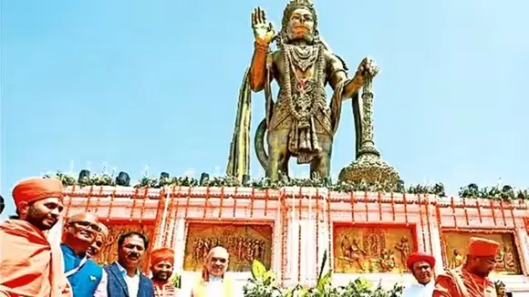 "murals depicting Hanuman vandalised, Shree Kashtabhanjandev Hanumanji Mandir, Hanumanji Mandir, India news, Indian express, Indian express India news, Indian express India