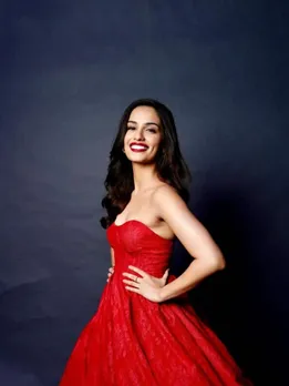 Manushi Chhillar Red Dress Photoshoot