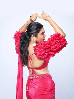 Prajakta Mali Backless Blouse