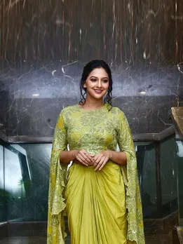 Tejashri Pradhan Green Dress