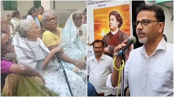Officials of East Medinipur administration visited old age home to join in the joy of Puja