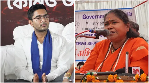 Sadhvi Niranjan Jyoti clearly said Abhishek Banerjee and TMC leaders can sit wherever they wants in Kolkata for talk about dues , কলতকাতার যেখানে খুশি বসে তৃণমূলের সঙ্গে বকেয়া নিয়ে কথা বলতে পারি অভিষেকদের পাল্টা বললেন সাধ্বী নিরঞ্জন জ্যোতি