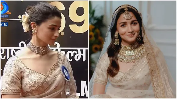 Alia Bhatt rewear her wedding saree for national award