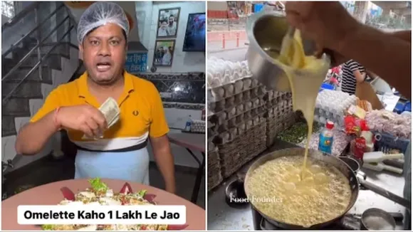 delhi, street food, street vendor, omelette, eggs, kebabs, butter, cheese, heart attack omelette, bizarre, trending, trending stories