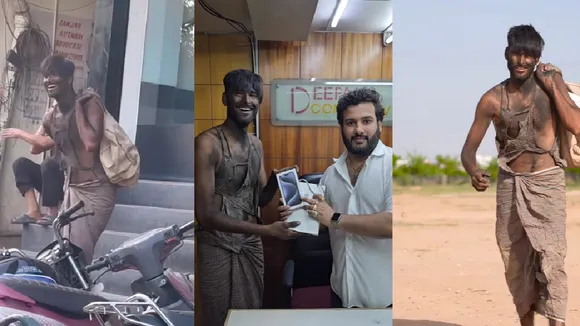Man Dressed As Beggar Buys iPhone 15, Beggar Buys iPhone 15, Social experiment, YouTube experiment, iPhone 15, iPhone 15 pro, iPhone 15 pro max, apple iPhones, Viral Video, viral, trending, trending news, trending video, viral news, iPhone 15 launch date, iPhone 15 date delhi, begger, begger buys phone, begger buys phone with coins, Beggar Buys iPhone 15 video, Beggar Buys iPhone 15 viral video, Beggar Buys iPhone 15 with coins, news