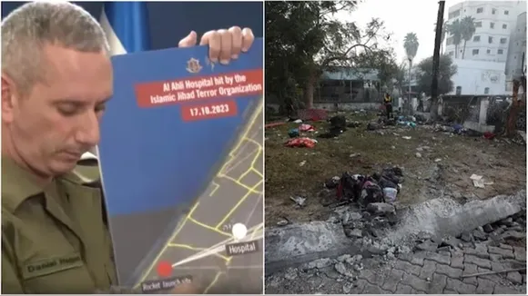 Gaza hospital bombing, Gaza hospital blast, Gaza hospital explosion, Gaza hospital blast latest news, Israeli military statement on Gaza hospital blast, Israel Gaza conflict, Israel Hamas war,",