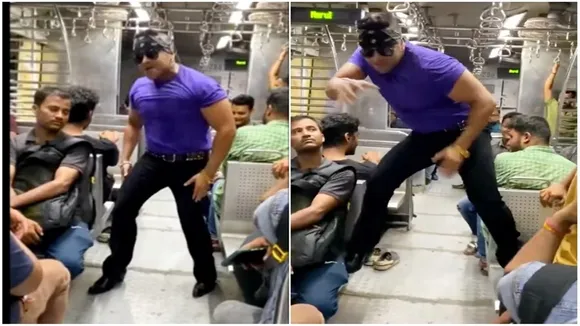 "viral video,salman khan,salman khan duplicate,salman khan duplicate danced inside mumbai local,mumbai local dance video,dance video,delhi metro,trending,twitter video,today's viral video,october 1 viral video,bollywood video,dance inside mumbai local train,train dance video"