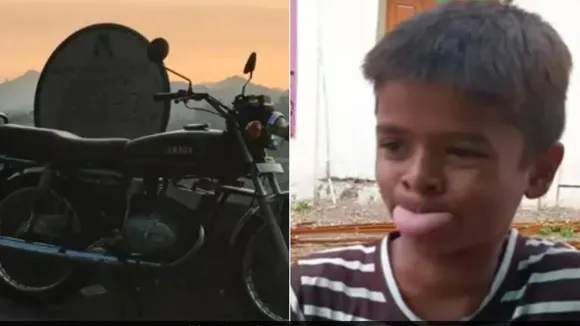 bike viral video,yamaha rx100 sound coming out of childs mouth,Video Of yamaha rx100 sound,Talented Kid,