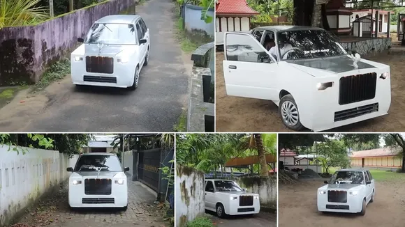Maruti 800 convert Into Rolls Royce, Viral Video news, Viral News in hindi, Trending Video, Maruti 800 Modified, Modified Maruti 800, Maruti 800 Become Rolls Royce, Maruti 800 To Rolls Royce, Maruti 800, Rolls Royce"