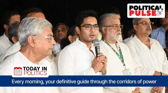 TMC general secretary Abhishek Banerjee, along with party leaders and workers, began the party's protest in Delhi. (Facebook/AbhishekBanerjee)
