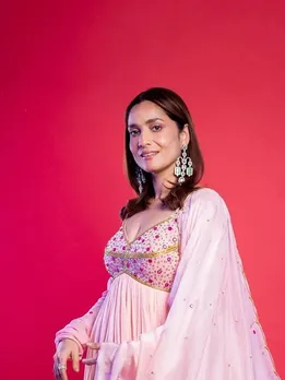 Ankita Lokhande Jain Pink Dress