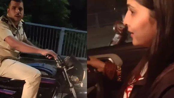 Viral Video, road Safety, road accident, Traffic rules, Police officer without Helmet, Trending Video, Social Media Viral video, Bizarre, Viral on Internet