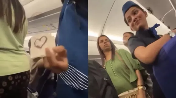 man flirt with air hostess in flight, shivam singh rajput Videos, Viral Video, Trending news, Social Media,