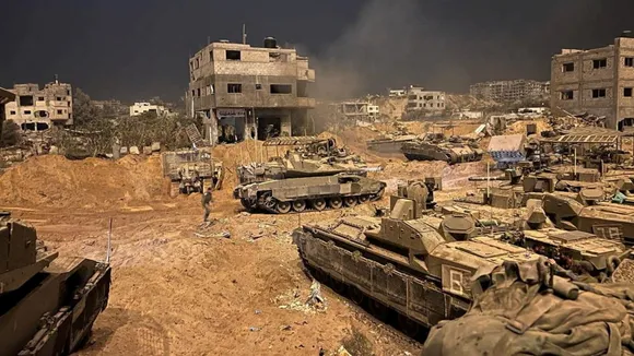 Israel military's ground operations in a location given as Gaza
