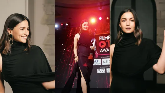 Alia Bhatt dazzles in black dress, actress shares pictures of Filmfare OTT Awards Night