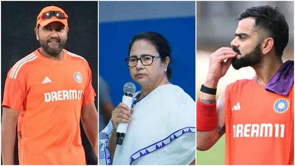 mamata banerjee raised question on indian cricket team practice jersy colour , বিশ্বকাপে ভারতীয় ক্রিকেট দলের প্র্যাকটিস জার্সির গেরুয়া রং নিয়ে প্রশ্ন তুললেন মমতা ব্যানার্জী