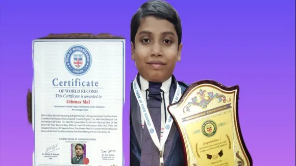 Mahishadals resident Abhinav Mals name enlisted in London Book of World Records