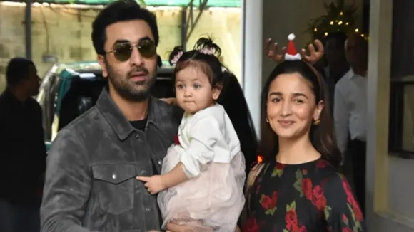 Alia Ranbir daughter Raha paps apperance