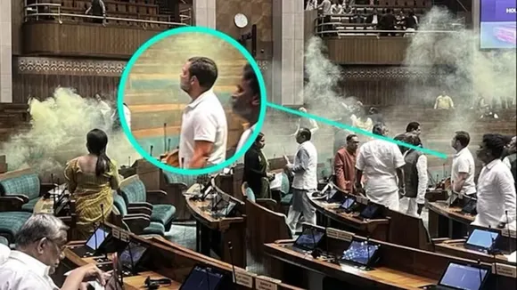 "parliament security breach, rahul gandhi no fear security breach, rahul gandhi fearless parliament security breach, supriya shrinate fearless rahul gandhi, 4 detained for parliament security breach",