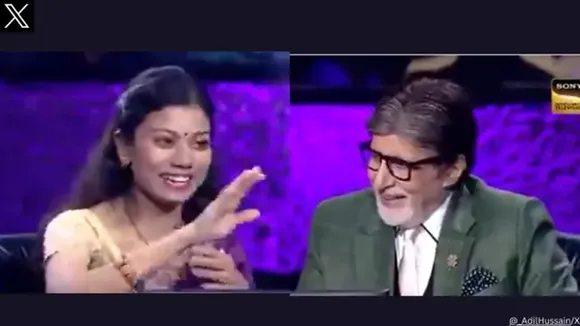 "KBC contestant’s hilarious interaction with Amitabh Bachchan about travelling on a flight for first time is viral, Alolika Bhattacharjee Guha, KBC funny clip, viral, trending, Indian Express"