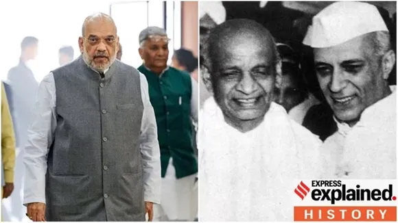 Amit shah Nehru blunder, Nehru and Kashmir, Sardar Patel Kashmir, why India took Kashmir issue to UN, accession of Hyderabad, Junagadh, Nehru Patel Kashmir, express explained, indian express
