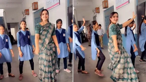 Teacher,students,Gulabi Sharara,Viral,Video,Instagram